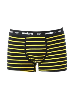 Umbro Boxer da uomo rigati in cotone elasticizzato - giallo
