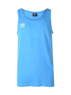 Umbro Canotta girocollo da uomo in cotone con logo - blu