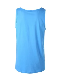 Umbro Canotta girocollo da uomo in cotone con logo - blu