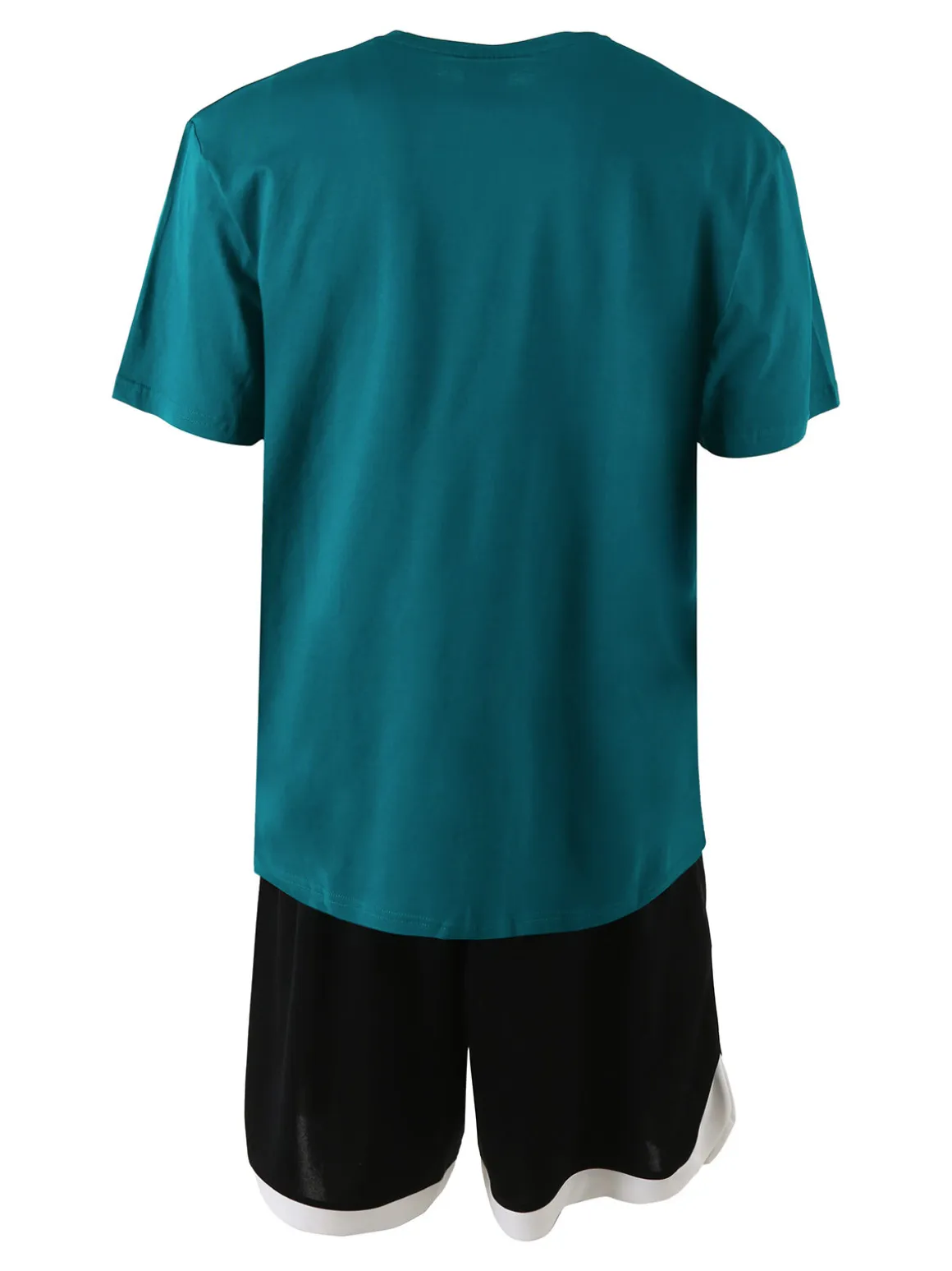 Umbro Completo corto da uomo con t-shirt in cotone e bermuda sportivo - nero
