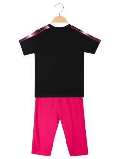 Umbro Completo 2 pezzi in cotone da ragazza con t-shirt e leggins