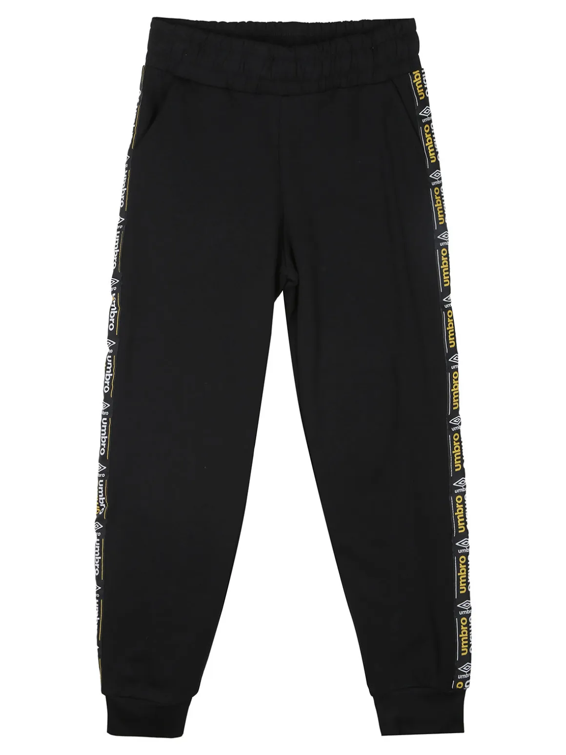 Umbro Completo tuta da ragazzo 2 pezzi con zip e interno felpato - nero