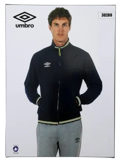 Umbro Completo tuta da uomo full zip in misto cotone - blu