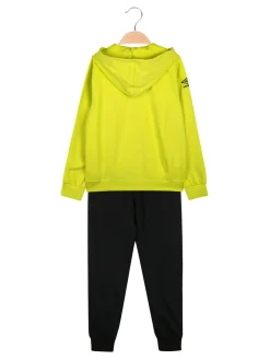 Umbro Completo tuta 2 pezzi da ragazzo in cotone con cappuccio - mela