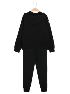 Umbro Completo tuta 2 pezzi da ragazzo in cotone con cappuccio - nero