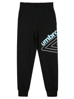 Umbro Completo tuta 2 pezzi da ragazzo in cotone con cappuccio - nero
