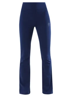 Umbro Leggings sportivi da donna in cotone elasticizzato con finale a zampa - blu
