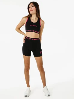 Umbro Shorts sportivi da donna in cotone elastico - fucsia