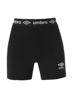 Umbro Shorts sportivi da donna in cotone elastico - bianco
