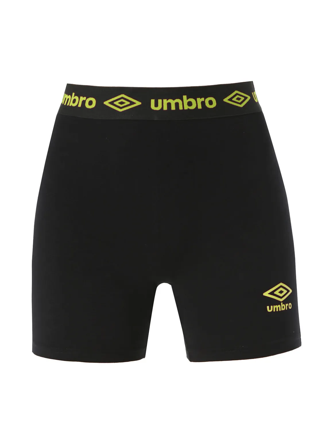 Umbro Shorts sportivi da donna in cotone elastico - verde chiaro