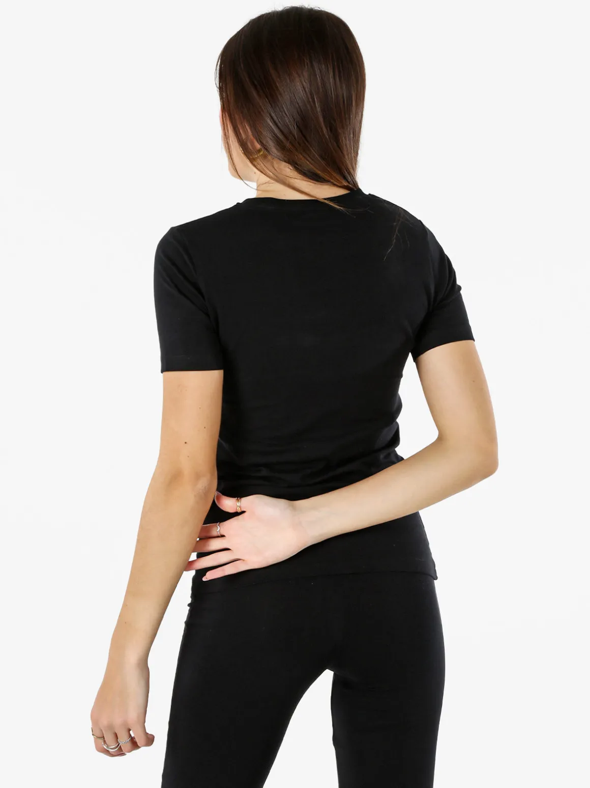 Umbro T-shirt sportiva da donna in cotone elasticizzato - nero