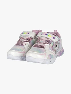 Unicorn Sneakers da bambina con luci e cinturino a strappo