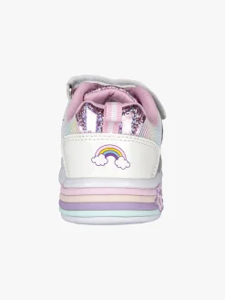 Unicorn Sneakers da bambina con luci e cinturino a strappo