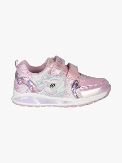 Unicorn Sneakers da bambina con luci e chiusura a strappo