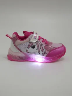 Unicorn Sneakers da bambina con strappo e luci