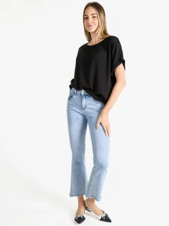 Unique Blusa donna a maniche corte