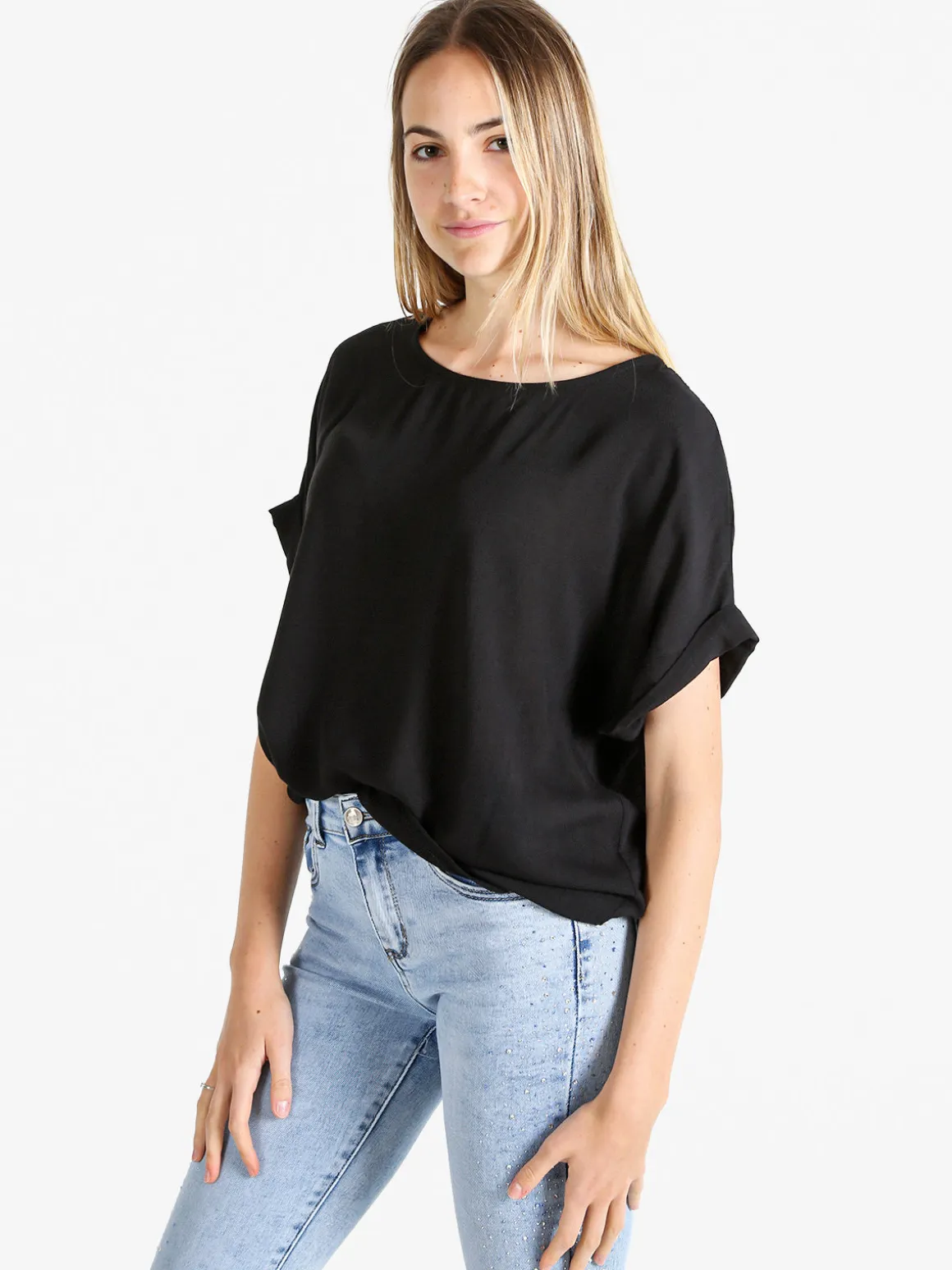 Unique Blusa donna a maniche corte
