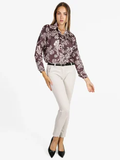 Unique Camicia donna a fantasia - marrone