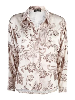 Unique Camicia donna a fantasia - beige