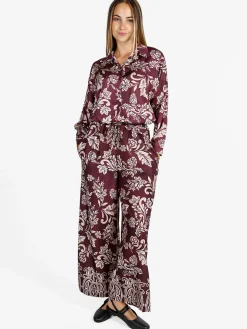 Unique Camicia donna a fantasia - bordeaux
