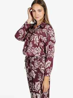 Unique Camicia donna a fantasia - bordeaux