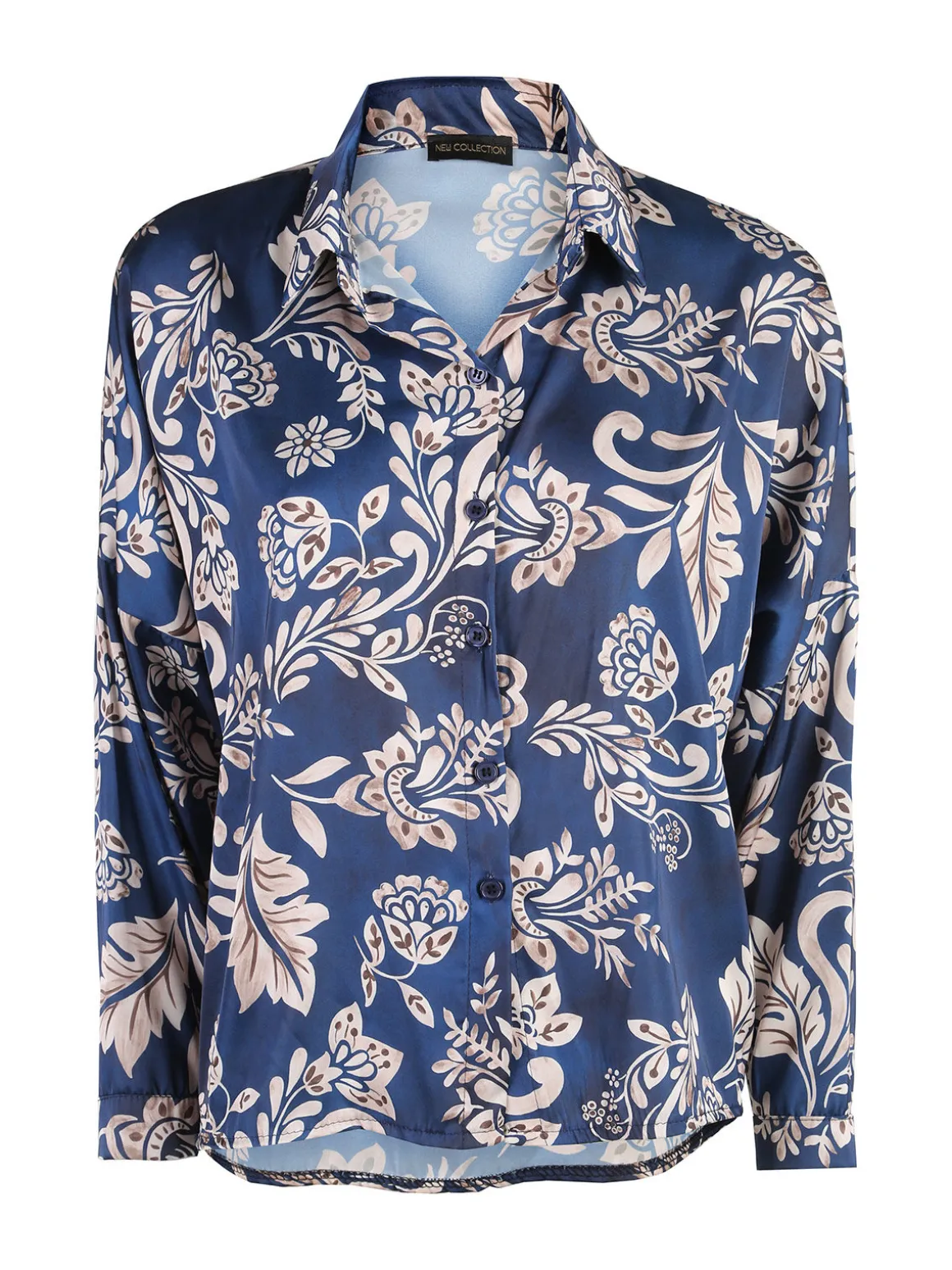 Unique Camicia donna a fantasia - blu