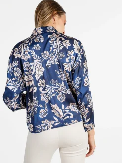 Unique Camicia donna a fantasia - blu