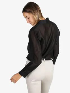Unique Camicia donna a maniche lunghe - nero