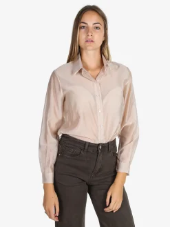 Unique Camicia donna a maniche lunghe - beige