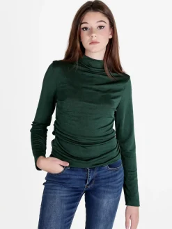 Unique Maglia donna accollata a maniche lunghe