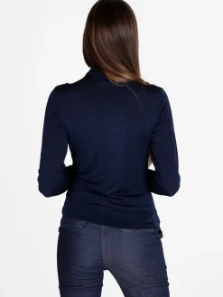 Unique Maglia donna accollata a maniche lunghe