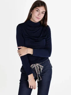 Unique Maglia donna accollata a maniche lunghe