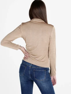 Unique Maglia donna accollata a maniche lunghe