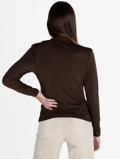 Unique Maglia donna accollata a maniche lunghe