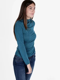 Unique Maglia donna accollata a maniche lunghe