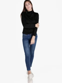 Unique Maglia donna accollata a maniche lunghe