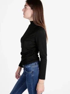 Unique Maglia donna accollata a maniche lunghe