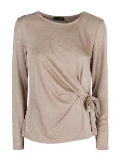 Unique Maglia donna a maniche lunghe annodata sul davanti