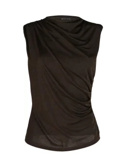 Unique Top donna drappeggiato con scollo a cascata