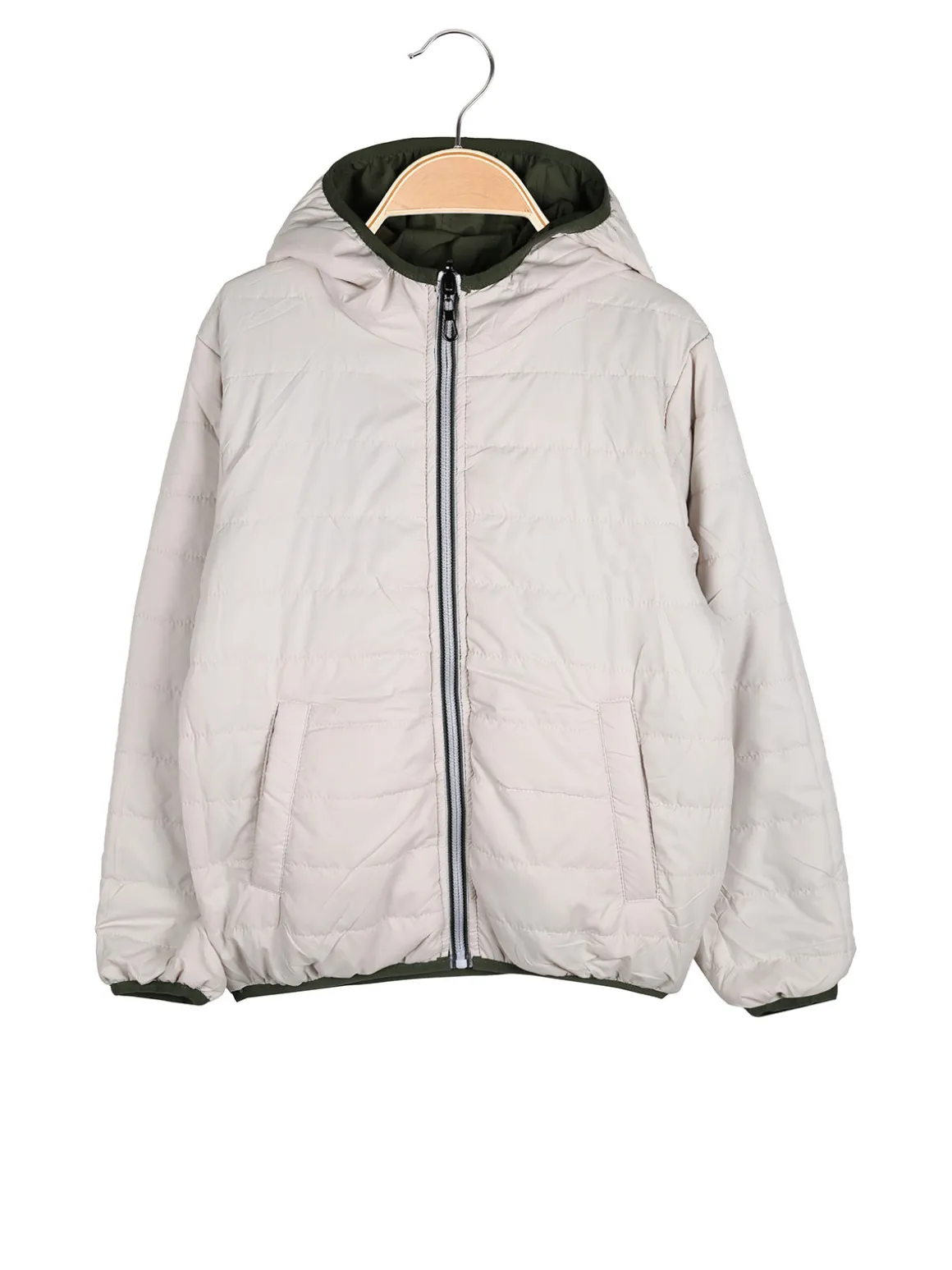 Urchin Giubbotto da bambino doubleface con cappuccio - militare