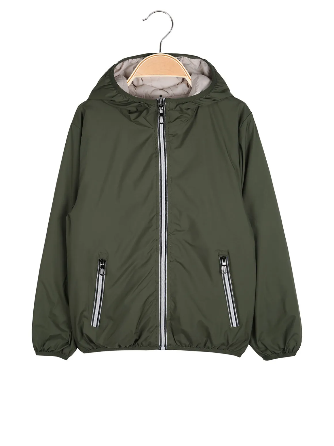 Urchin Giubbotto da bambino doubleface con cappuccio - militare