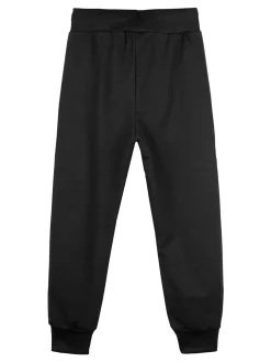 Urchin Pantaloni tuta da ragazzo con coulisse e polsini - nero