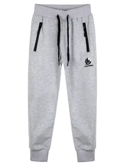 Urchin Pantaloni tuta da ragazzo con coulisse e polsini - grigio