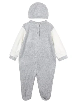 Urchin Tutina in ciniglia da neonato con accessori - grigio