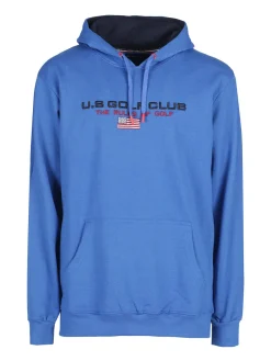 U.S. Golf Club Felpa da uomo con cappuccio e scritta