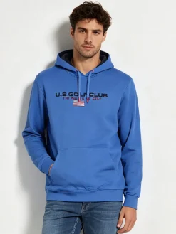 U.S. Golf Club Felpa da uomo con cappuccio e scritta