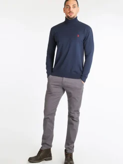 U.S. Polo Assn. Pullover dolcevita da uomo misto cashmere