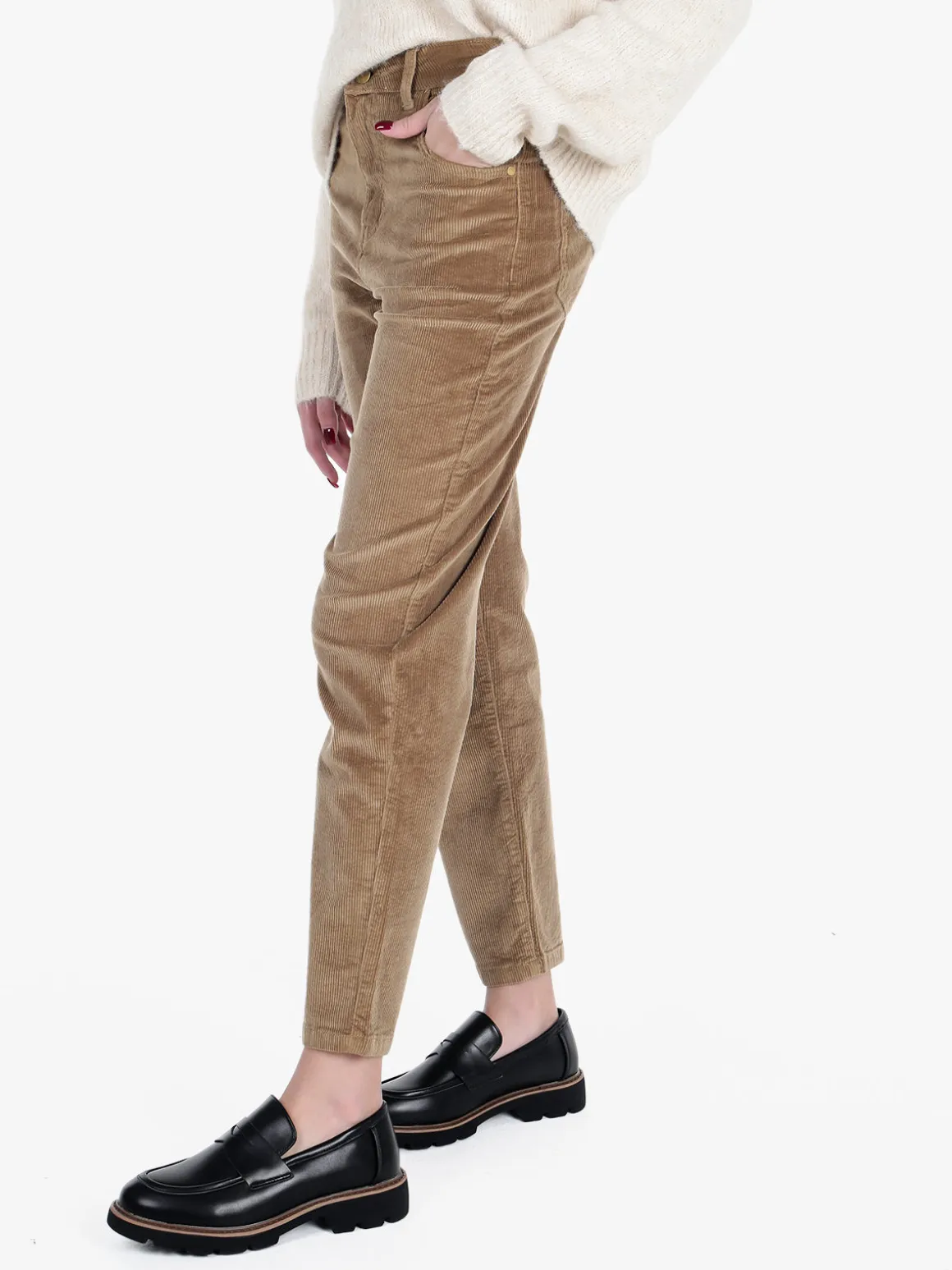 Vale Denim Pantaloni donna in velluto a coste