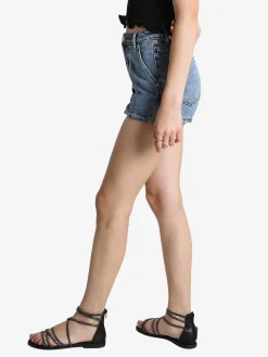 Vale Denim Shorts donna in jeans a vita alta