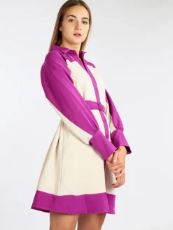 Vanita Abito donna bicolor con cintura